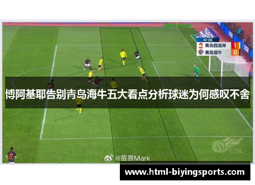 博阿基耶告别青岛海牛五大看点分析球迷为何感叹不舍