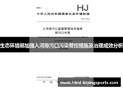 生态环境部加强入河排污口污染管控措施及治理成效分析