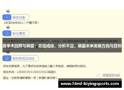 赛季末回顾与展望：总结成绩，分析不足，展望未来发展方向与目标